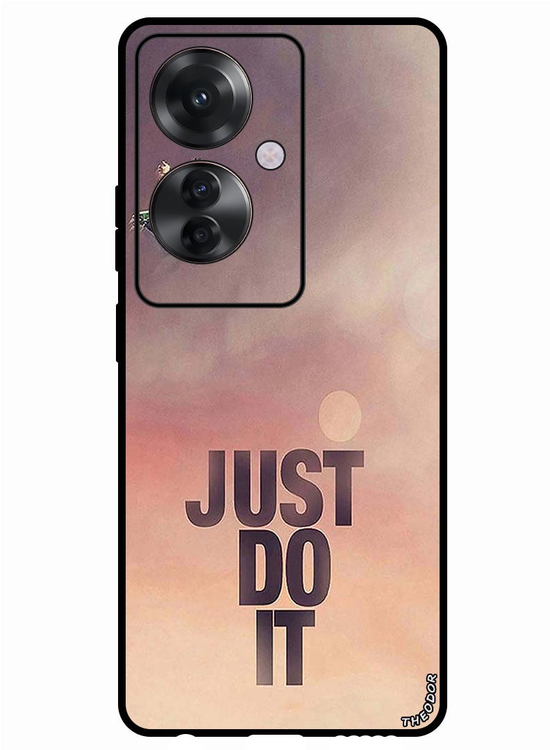 Theodor جراب واقٍ مضاد للخدش ومقاوم للصدمات لهاتف Oppo Reno 11F Just Do It1 - Image 1