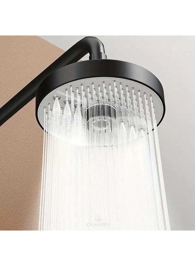 Silvery 5 Mode Rainfall Shower Head High Pressure 6.89 Inch Round Showerhead - Image 5