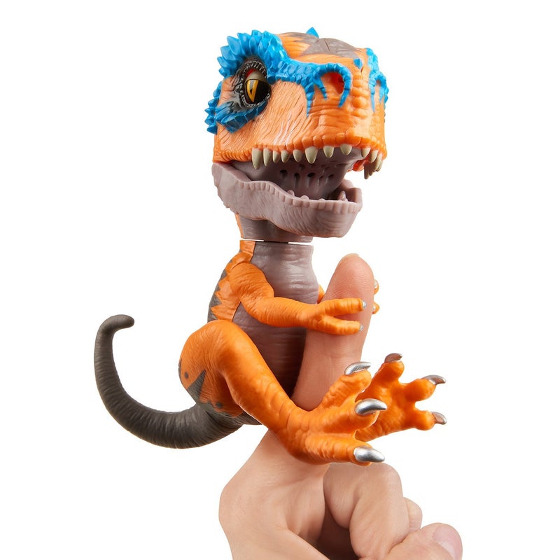 WowWee Untamed TRex by Fingerlings Scratch Orange Interactive Collectible Dinosaur By WowWee - Image 3