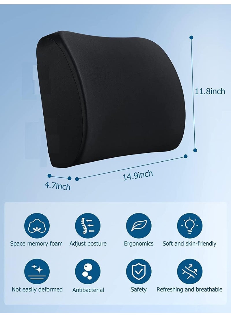 Backfit Backfit Backrest for Chair Car Dinning Chair Sofa etc Ideal for Chair Sofa car Chair Back Support Cushion Black Lower Mesh  - Image 3