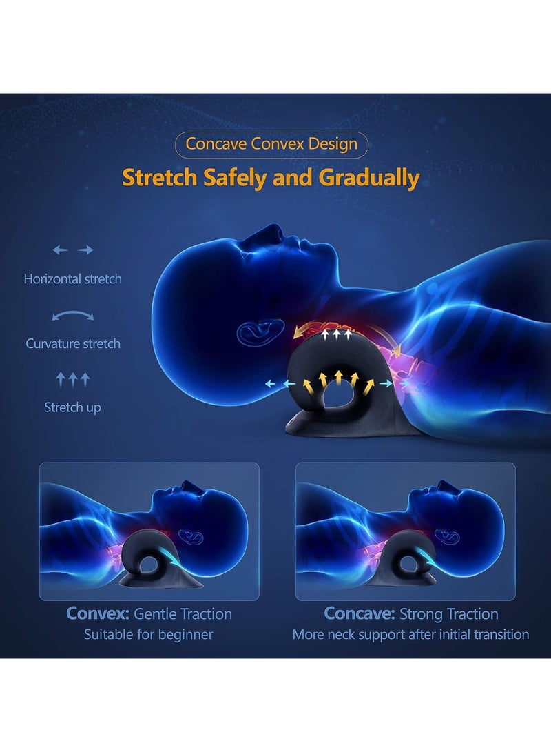 إسكدنيا وسادة تدليك الرقبة والكتف، وسادة الرقبة لتخفيف الألم، جهاز جر عنق الرحم لتخفيف آلام المفصل الفكي الصدغي ومحاذاة العمود الفقري العنقي، مساح العلاج بتقويم العمود الفقري مع نقطة تدليك لاسترخاء العضلات - Image 5