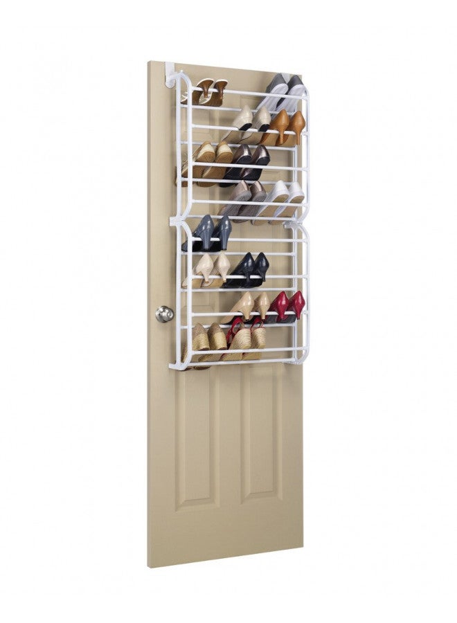 Whitmor 24 Pair Over The Door Shoe Rack-White - Image 2