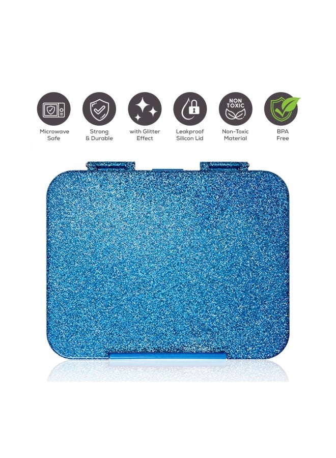 Cocobee Bento Lunch Box, 6 Adjustable Compartments- Blue - Image 2