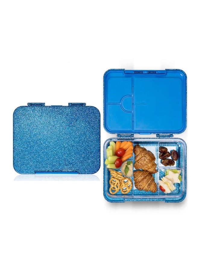Cocobee Bento Lunch Box, 6 Adjustable Compartments- Blue - Image 1