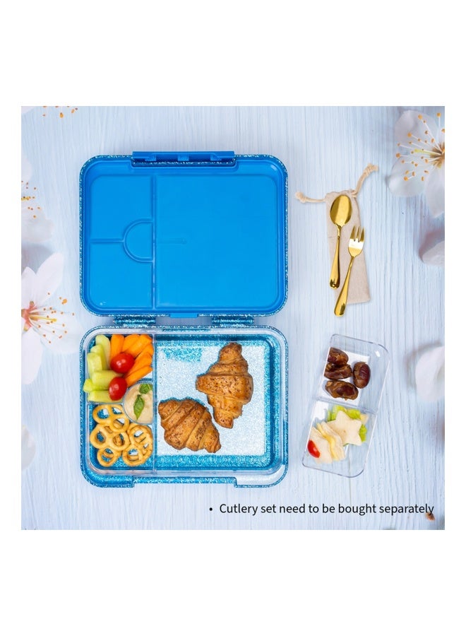 Cocobee Bento Lunch Box, 6 Adjustable Compartments- Blue - Image 5
