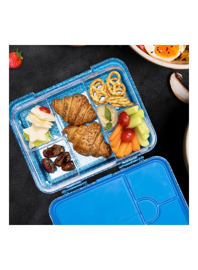 Cocobee Bento Lunch Box, 6 Adjustable Compartments- Blue - Image 3