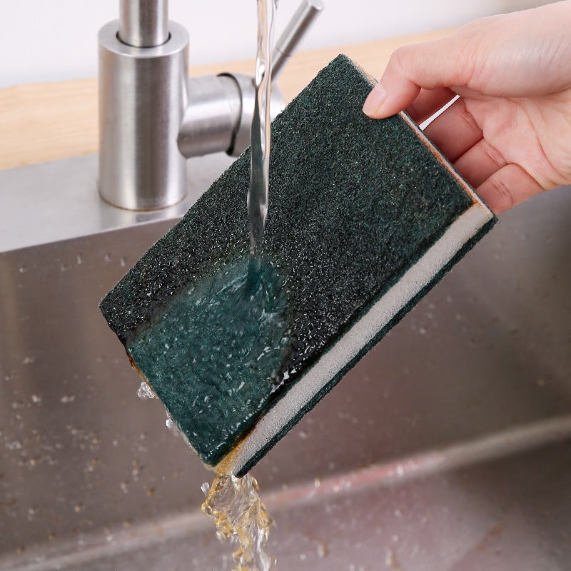Emery Sponge Wipe Cleaning Cloth Kitchen Special Dish Cleaning Cloth Household Double-Sided Decontamination Dishwasher Artifact Non-Stick Pan Washer - Image 4