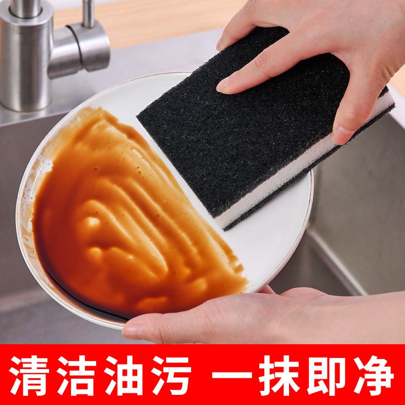 Emery Sponge Wipe Cleaning Cloth Kitchen Special Dish Cleaning Cloth Household Double-Sided Decontamination Dishwasher Artifact Non-Stick Pan Washer - Image 3
