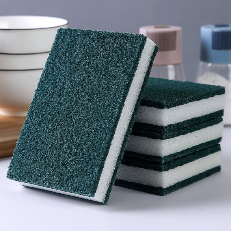 Emery Sponge Wipe Cleaning Cloth Kitchen Special Dish Cleaning Cloth Household Double-Sided Decontamination Dishwasher Artifact Non-Stick Pan Washer - Image 1