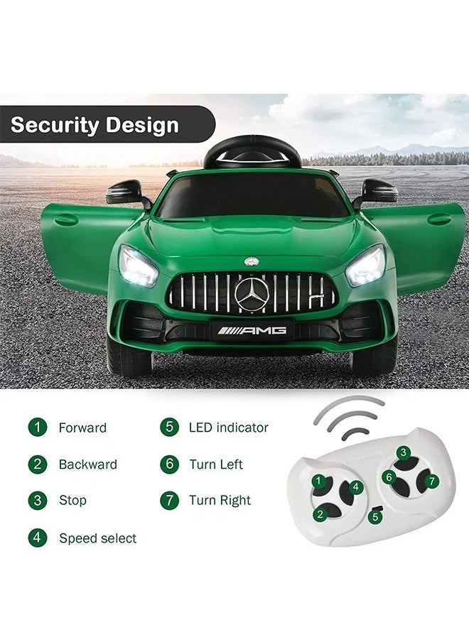 BAYBEE Licensed Benz GTR Rechargeable Battery Operated Car For Kids Ride On Baby Car With Remote Music LED Light Kids Car Electric Car Battery Operated Ride On Car For Kids 2 To 6 Years Boys Girls Green  - Image 3