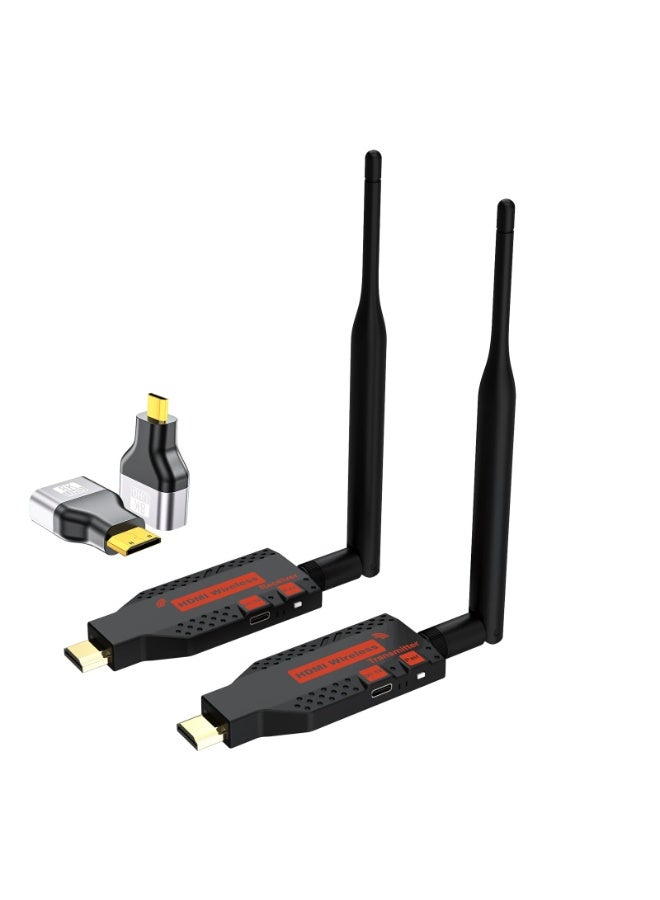 والالا جهاز إرسال واستقبال HDMI لاسلكي متطور 2025، 330 قدمًا/100 متر، فك تشفير 4K 1080P، توصيل وتشغيل محمول 2.4 جيجا/5 جيجا مجموعة موسع HDMI لاسلكي لسطح المكتب والكمبيوتر الشخصي وصندوق التلفزيون ومن PS5/4 إلى التلفزيون/الشاشة/جهاز العرض - Image 1