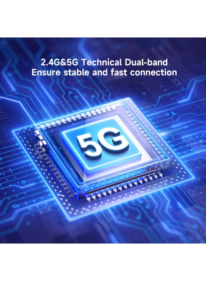 والالا جهاز إرسال واستقبال HDMI لاسلكي متطور 2025، 330 قدمًا/100 متر، فك تشفير 4K 1080P، توصيل وتشغيل محمول 2.4 جيجا/5 جيجا مجموعة موسع HDMI لاسلكي لسطح المكتب والكمبيوتر الشخصي وصندوق التلفزيون ومن PS5/4 إلى التلفزيون/الشاشة/جهاز العرض - Image 3