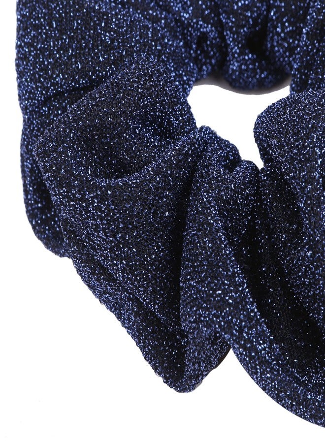 KINFENE Shiny Mesh Hair Scrunchies Skin Friendly Gauze Scrunchie Hair Bobbles Elastics Ponytail Holders Hair Wrist Ties Bands Scrunchies for Show Gym Dance Party Cosplay for Girl,6 Pcs (Purple) - Image 3