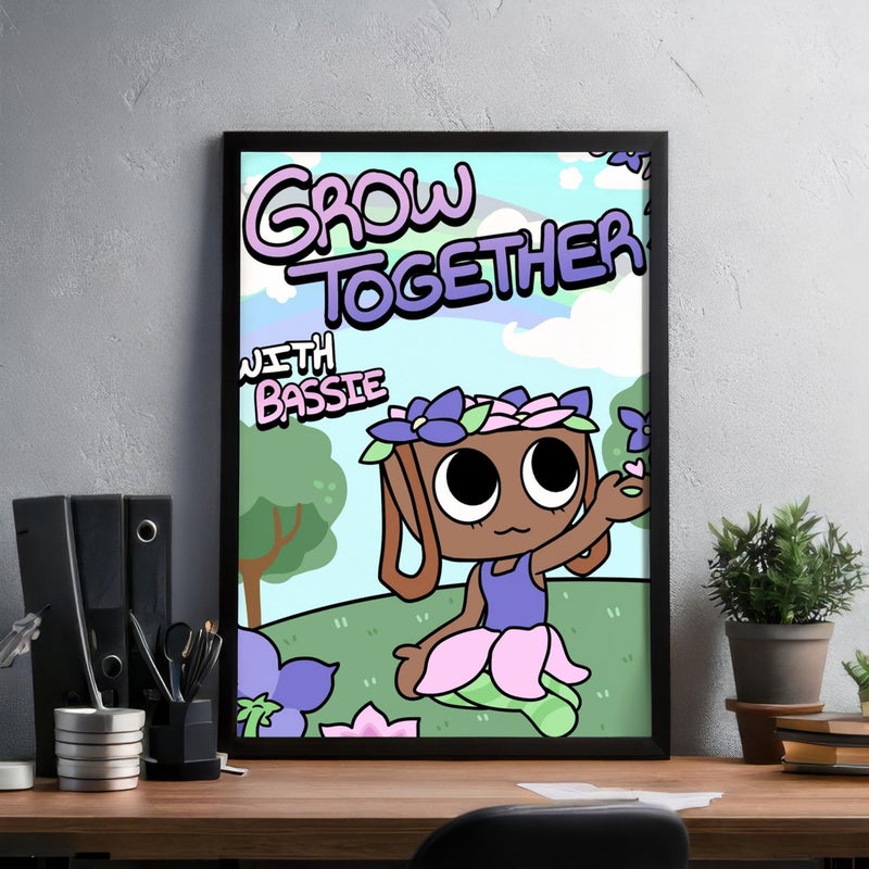 TNESSENTIAL Bassie Poster | Dandy's World Roblox Wall Art | Cute Clown Character Print | Gamer Room Decor | Kids Roblox Fan Gift Poster - Image 2