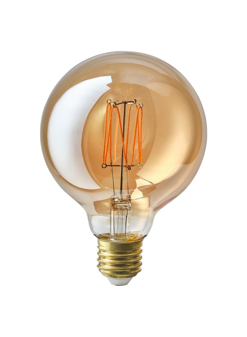 لمبة LED قاعدة E27 بقوة 150 لومن كرة بنية زجاج شفاف 95 مم - Image 1