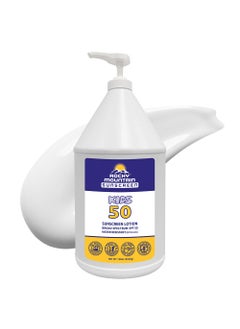 KIDS Rocky Mountain Sunscreen SPF 50 Gallon Sunscreen Lotion  Broad Spectrum UVAUVB Protection  Hawaii 104 Reef Act Compliant Oxybenzone  Octinoxate Free  Water Resistant 80 Min  128 Fl Oz