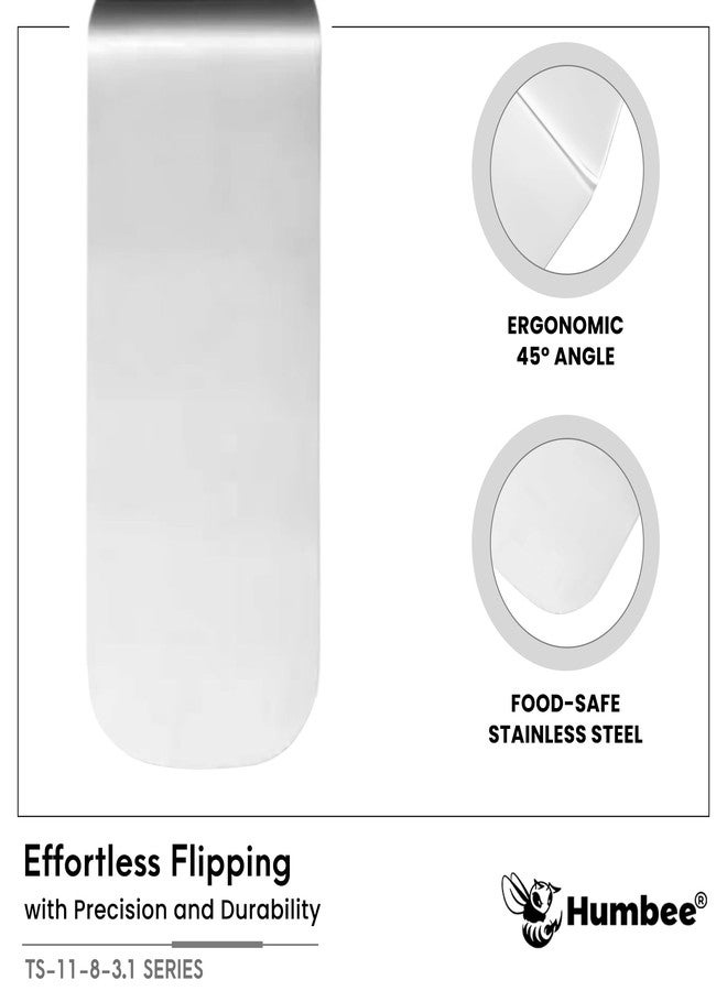 Humbee 9" x 3" Solid Rounded Edge Turner, Dishwasher Safe NSF, Shovel Black - Image 4