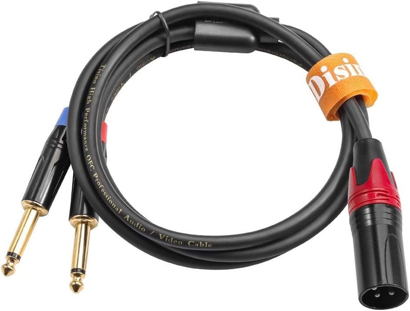 KEBILSHOP Dual 1/4 inch to XLR Male Y Splitter Cable(4 FEET),Male XLR to Dual 6.35mm TS Mono Plug Microphone Audio Converter Adapter -1.2 Meter - Image 5