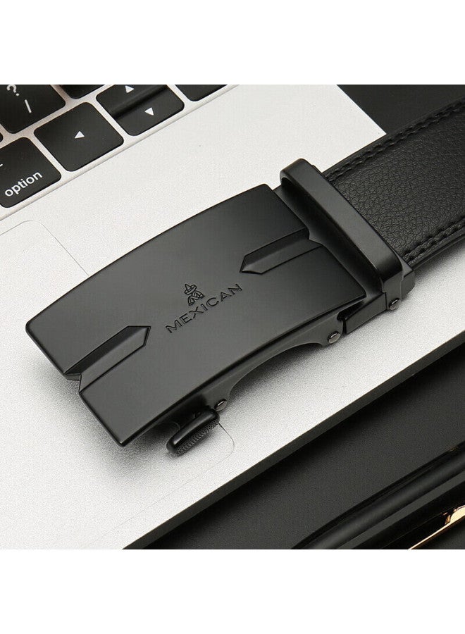 Scarecrow Men's Leather Belt With Automatic Buckle, Genuine Leather Business Waistband, Casual Trendy Trouser Belt - Image 2