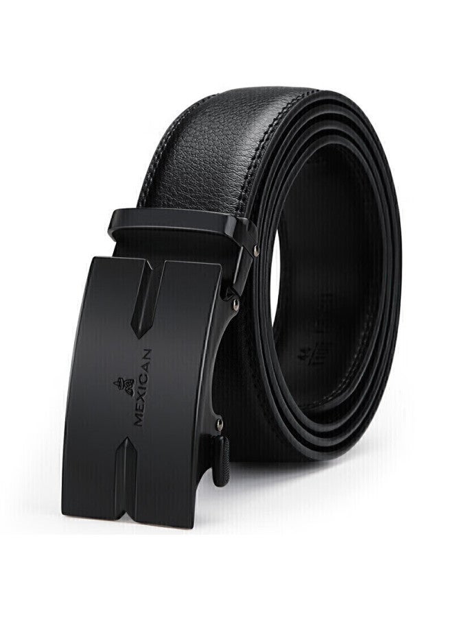 Scarecrow Men's Leather Belt With Automatic Buckle, Genuine Leather Business Waistband, Casual Trendy Trouser Belt - Image 4