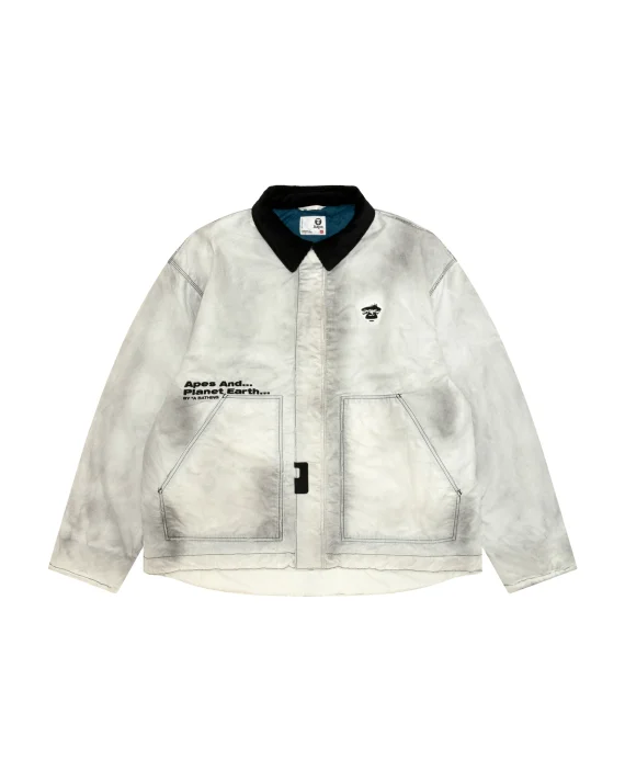AAPE Moonface patch zip-up jacket