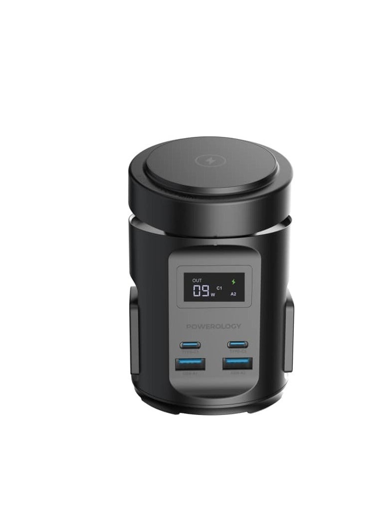 Powerology - Magsafe Power Multi-Device Charging Hub / 2* Universal Sockets/ 2200W High Power AC Outlets- Black - Image 1