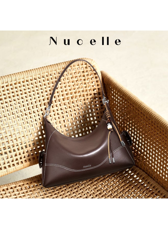 Nucelle Women's Bag Luxury Niche Cowhide Handbag Shoulder Bag Commuter Underarm Bag Birthday Gift For Women - Image 5
