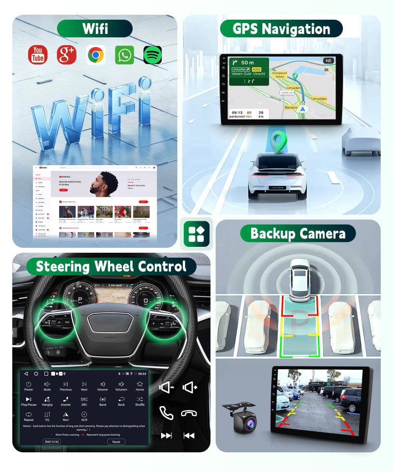 Sellrich 4Core+64G Car Radio for Chevy Silverado GMC Yukon Tahoe Suburban 2007-2013 Stereo Upgrade with DSP Wireless Carplay/Android Auto, Sellrich 9" IPS Touch Screen Radio Bluetooth FM/RDS SWC Backup Camera - Image 5