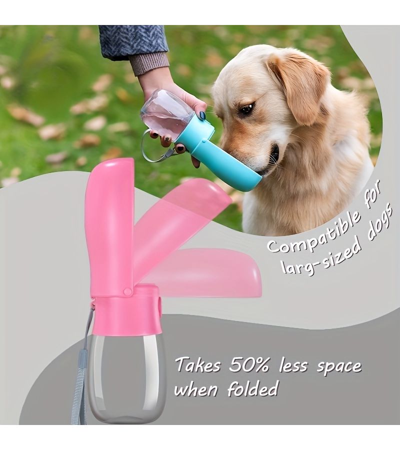 Portable Dog Water Bottle 550ml 19oz Blue Pet Water Dispenser For Walking Puppy Small Medium Large Dogs - Image 2