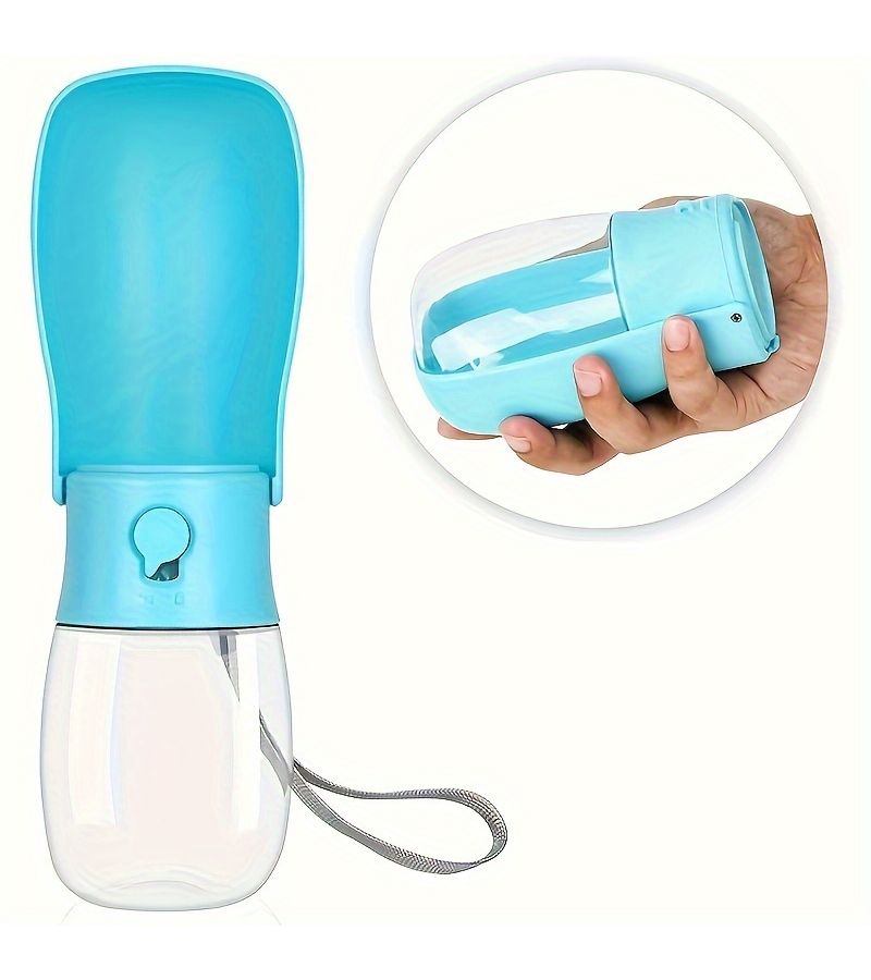 Portable Dog Water Bottle 550ml 19oz Blue Pet Water Dispenser For Walking Puppy Small Medium Large Dogs - Image 1