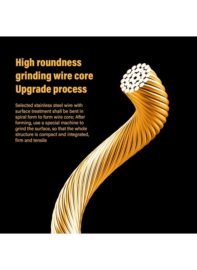 CNC Pro Slick Polished Bike Shifter Cable For Shimano/Sram;Mountain Bike，Road Bike，Mtb Derailleur Cable 1.1X 2500Mm，Gold.  - Image 5