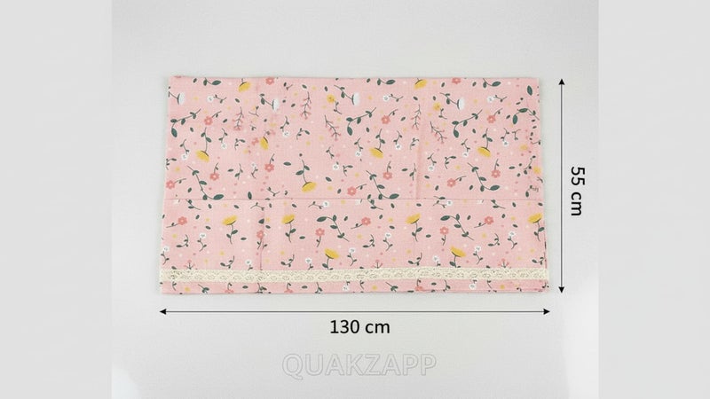 Quakzapp Refrigerator Cover Sea Cotton Cloth Anti-dust Cover Fridge Towel dust Cover Freezer Refrigerator Desktop Sundries Washing Machine Organize Storage Bags ( 130 x 55 cm) (Pink) - Image 4