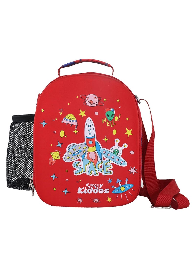 SMILY KIDDOS Smily Kiddos Hardtop Lunch Bags (RED) Lunch Bag Adult Lunch Bag : Space Theme  - Image 1