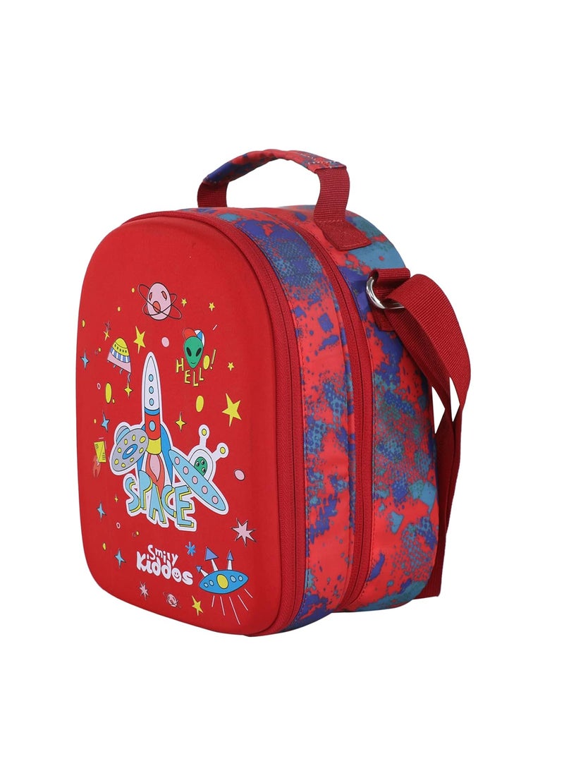 SMILY KIDDOS Smily Kiddos Hardtop Lunch Bags (RED) Lunch Bag Adult Lunch Bag : Space Theme  - Image 2