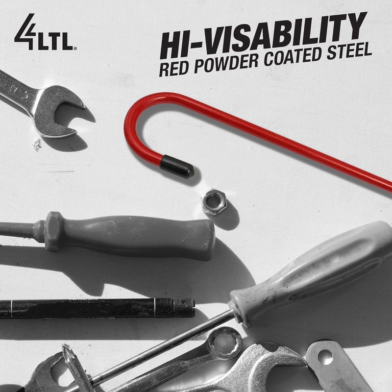 4LIFETIMELINES Brake Caliper Hanger Hooks, Durable Steel, Red Powder Coated with Rubber Tips, for Automotive Work on Brake Axle and Suspesion Systems - 2 Pack - Image 5