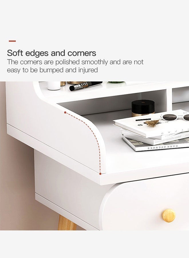 Sharpdo Modern Simple Dresser Vanity Table With Drawer Dressing Table Makeup Table With Mirror White 100*40*121cm - Image 5
