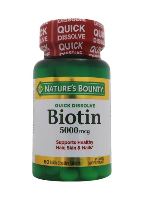Quick Dissolve Biotin 5000 mcg Tablets 60's