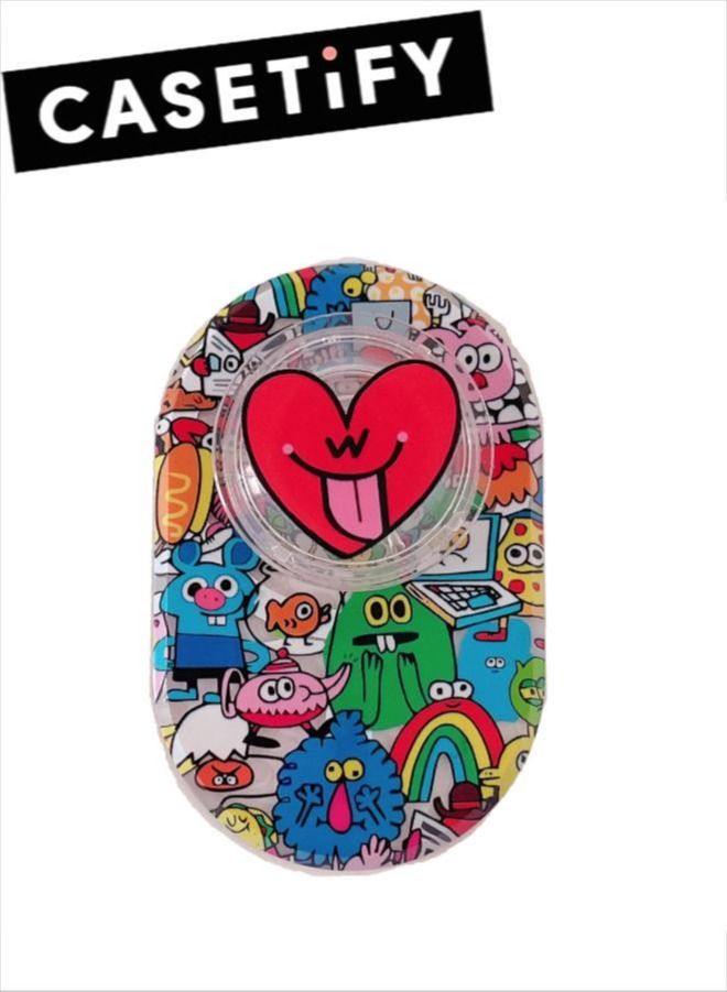 Casetify Heart and the Monster Phone Grip Stand Compatible with MagSafe, MagSafe Phone Grip Holder, Wireless Charging Compatible Red - Image 1