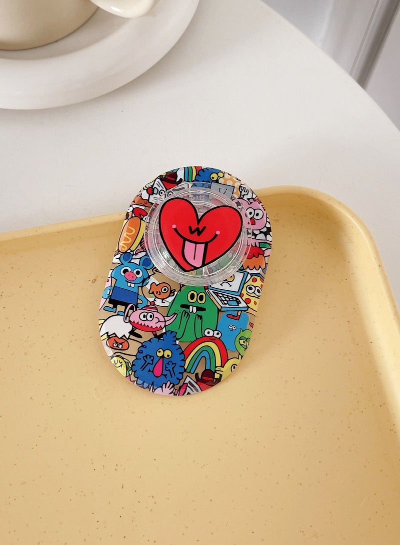 Casetify Heart and the Monster Phone Grip Stand Compatible with MagSafe, MagSafe Phone Grip Holder, Wireless Charging Compatible Red - Image 2