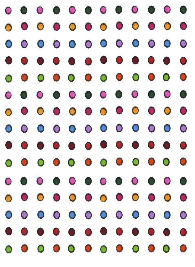 SUNAINA MULTICOLOUR Velvet Round OUTLINE SKETCH Bindi, Kumkum Bindi for Women Ladies (SOS4-6MM, Pack of 180 Bindis Multicolor) - Image 1