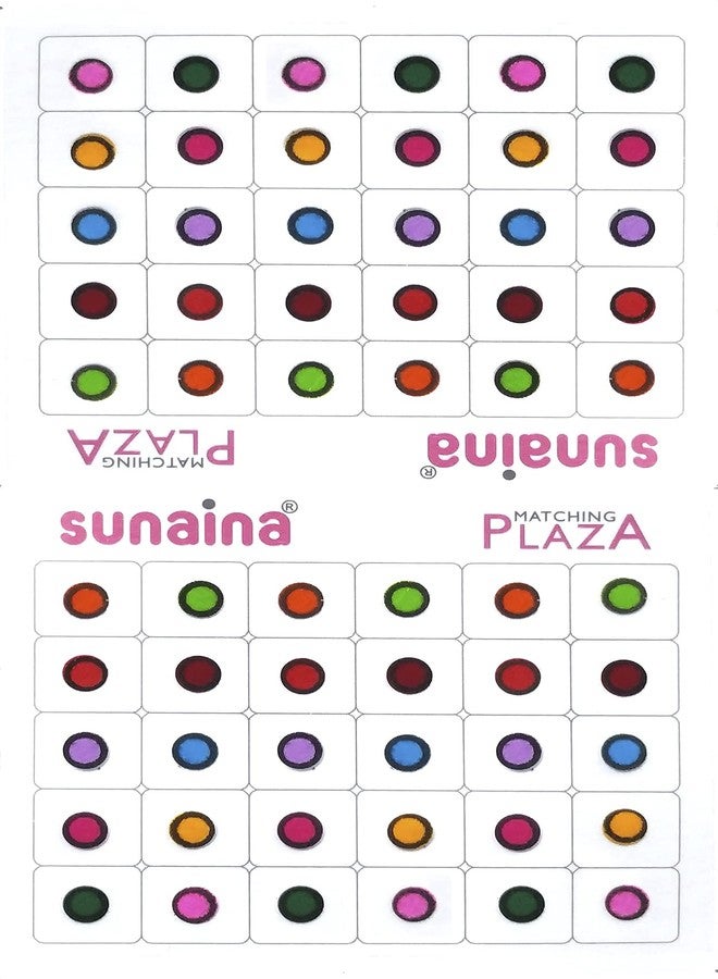 SUNAINA MULTICOLOUR Velvet Round OUTLINE SKETCH Bindi, Kumkum Bindi for Women Ladies (SOS4-6MM, Pack of 180 Bindis Multicolor) - Image 3