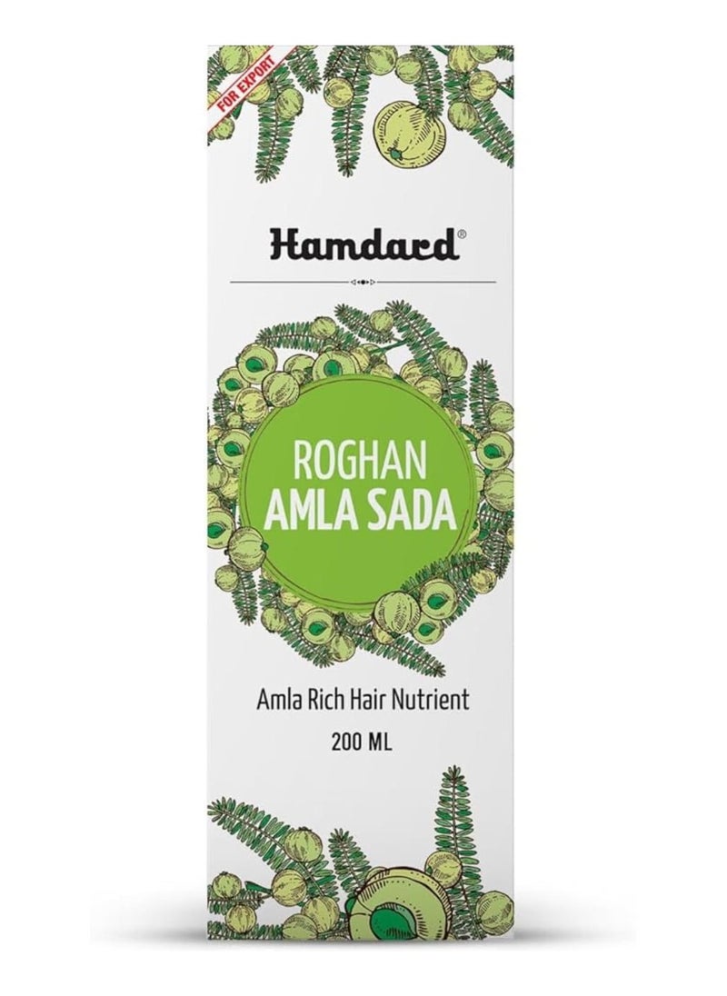 Hamdard Rogan Amla Sada Pure Herbal Nourishing Hair Oil, 200 ml - pzsku/ZF076545E6576314180C4Z/45/_/1729942783/1daebf95-ad15-4eee-9ea5-29ee0933fc72