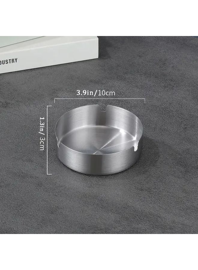 6 Pack Stainless Steel Modern Ashtray For Indoor Outdoor Smoking - Image 2