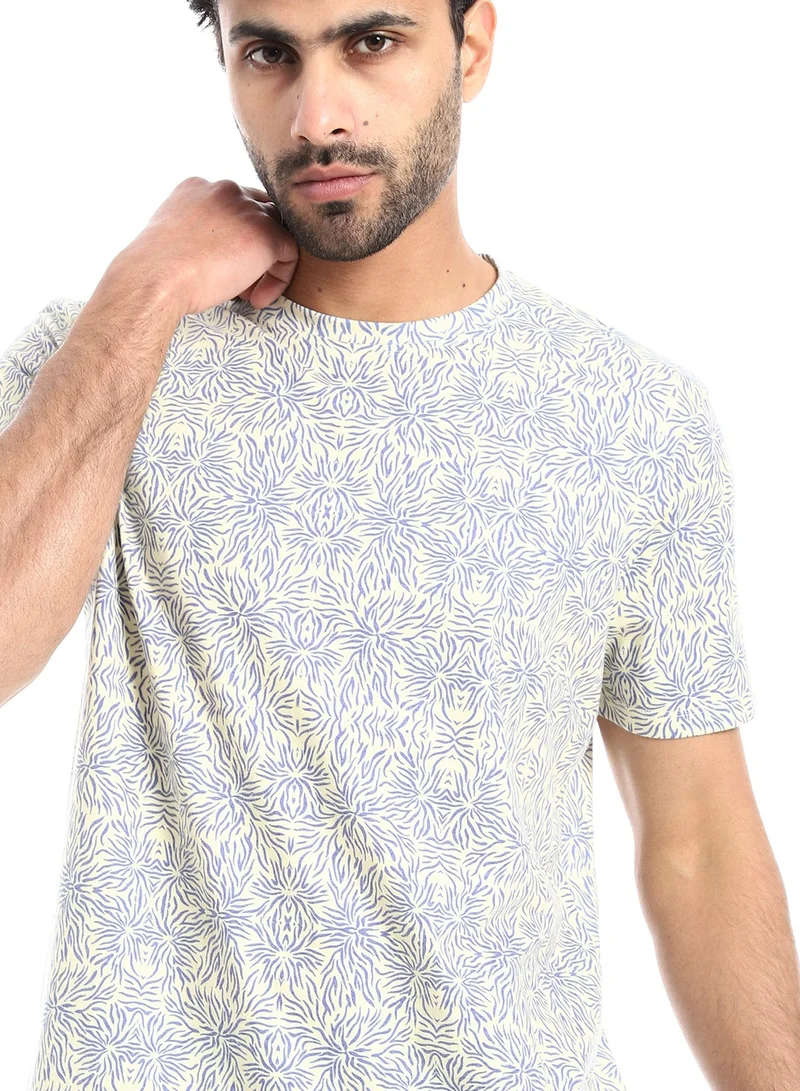 كوب تيشيرت فضفاض مطبوع