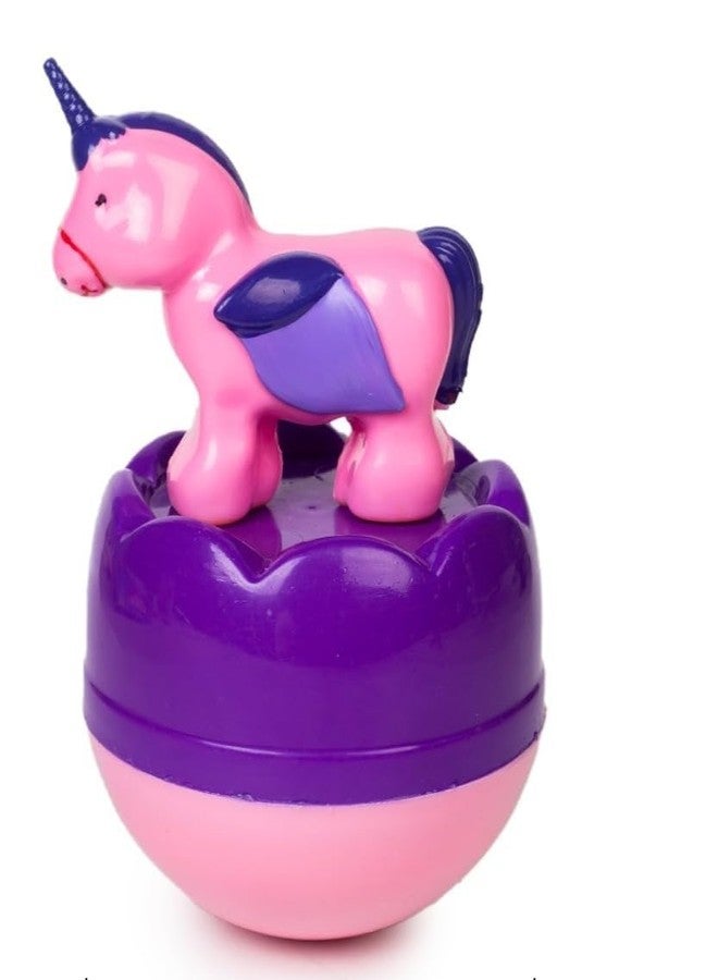 AYWAL Unicorn Roly Poly Push and Shake Wobbling Bell Sounds Musical Rattling Toy for New Born Baby & Toddlers - Birthday Gift for Kids,Polly Rolly - Image 1