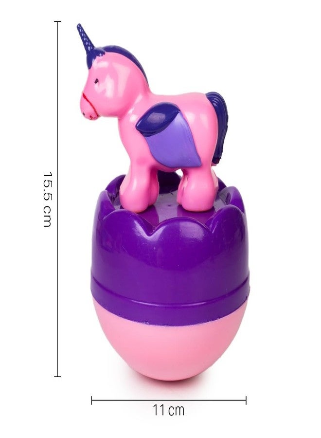 AYWAL Unicorn Roly Poly Push and Shake Wobbling Bell Sounds Musical Rattling Toy for New Born Baby & Toddlers - Birthday Gift for Kids,Polly Rolly - Image 3