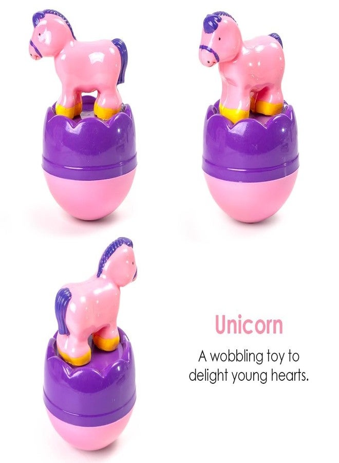 AYWAL Unicorn Roly Poly Push and Shake Wobbling Bell Sounds Musical Rattling Toy for New Born Baby & Toddlers - Birthday Gift for Kids,Polly Rolly - Image 4