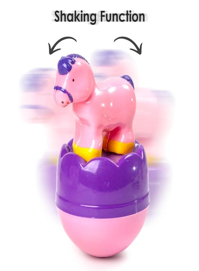 AYWAL Unicorn Roly Poly Push and Shake Wobbling Bell Sounds Musical Rattling Toy for New Born Baby & Toddlers - Birthday Gift for Kids,Polly Rolly - Image 2