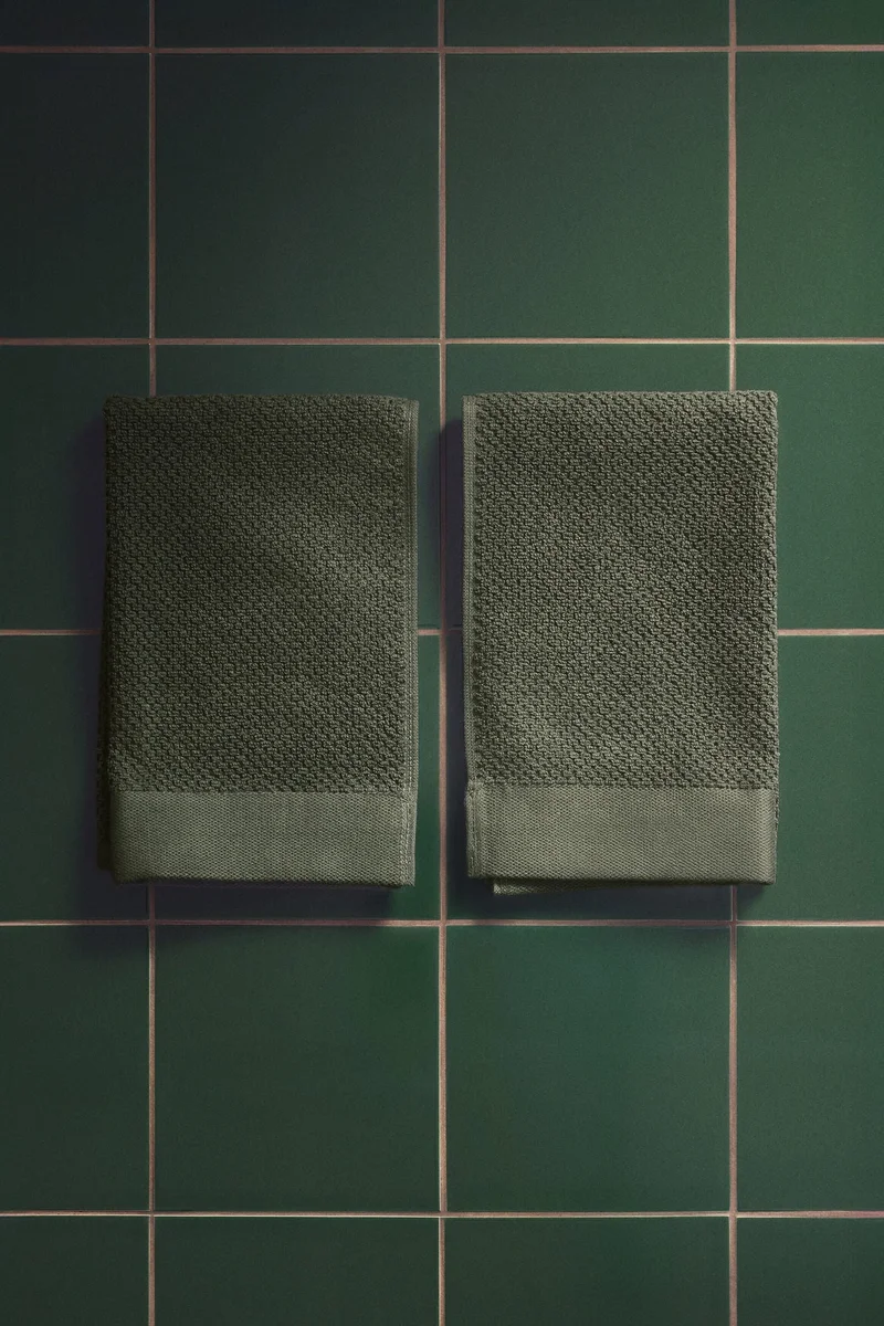 H&M 2-pack cotton terry guest towels