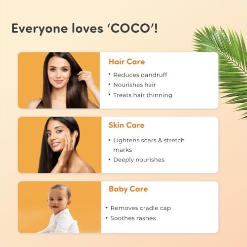 Mylo Cold Pressed Extra Virgin Coconut Oil 200ml Pack of 1 for Adults and Babies, 100% Pure Coconut Oil for Strong Hair and Soft Skin, Ideal for Baby Massage, No Parabens and Mineral Oils - Image 5
